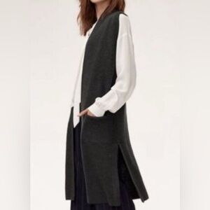 CLOSET CLEAROUT Final Price Drop 
Aritzia Wilfred XS Wool Mohair Long Vest